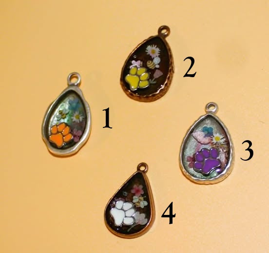 Resin Paw Print Pendants (#111)