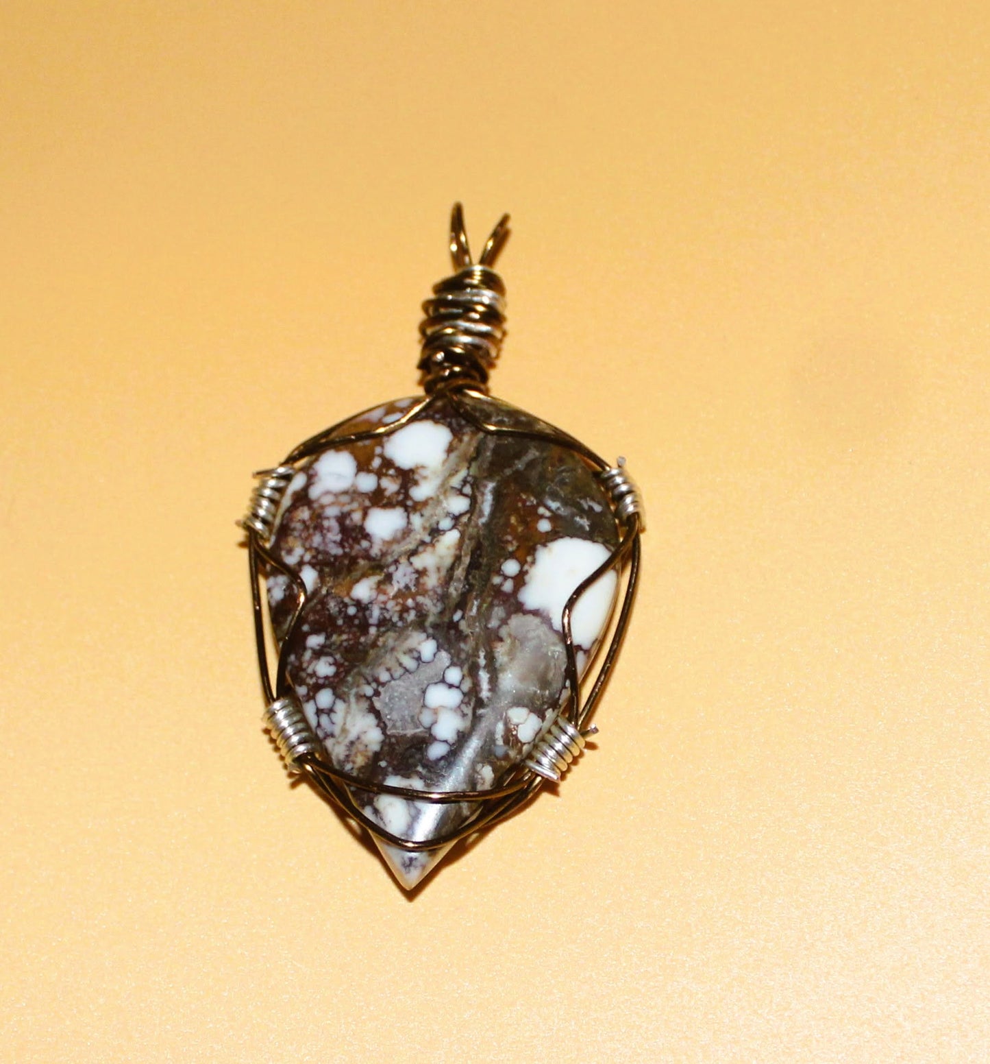 Wire Wrapped Wild Horse Jasper Pendant (#103)