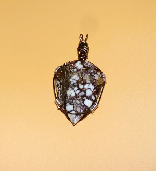 Wire Wrapped Wild Horse Jasper Pendant (#103)